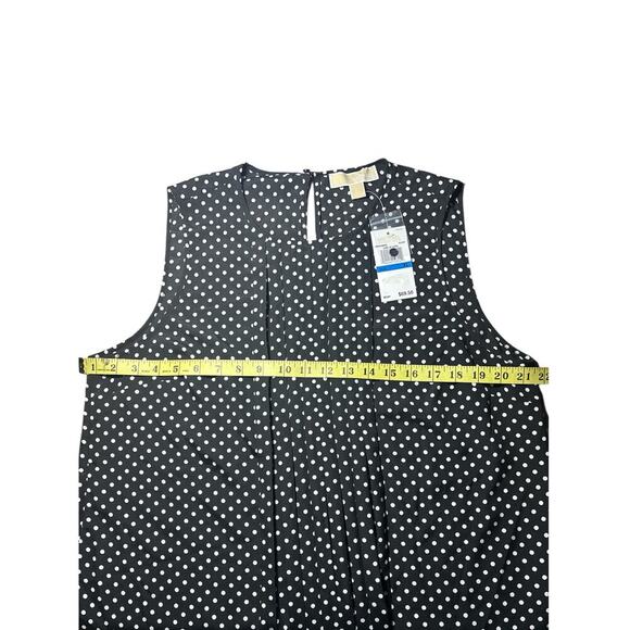 Michael Kors Black & White Polka Dot Blouse-Size XL-NWT - Picture 5 of 9